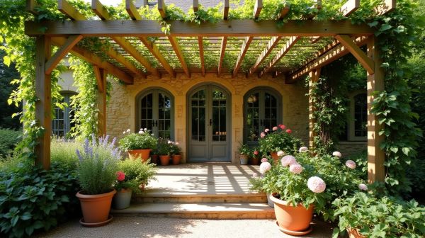 Optimiser votre extérieur avec une pergola bioclimatique adossée